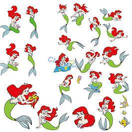 卡通美人鱼形象矢量素材