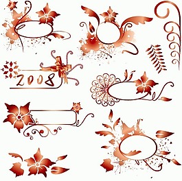 2008装饰花纹矢量素材