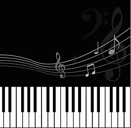 音乐主题钢琴矢量素材
