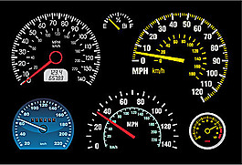 汽车速度表矢量素材