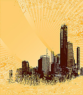 潮流城市建筑矢量素材