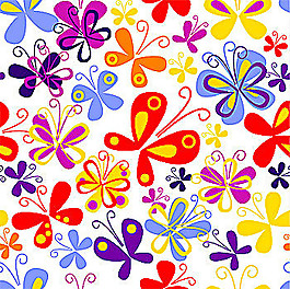 五彩缤纷的蝴蝶背景矢量素材