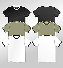 圆领t-shirt矢量素材