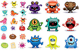 卡通动画头像矢量素材