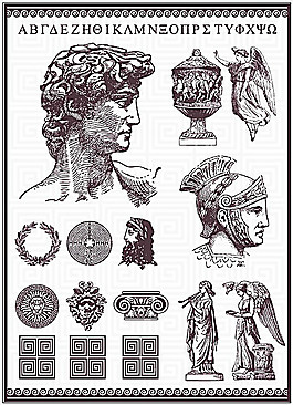 罗马矢量元素素材