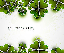 创意四叶草文本背景矢量素材