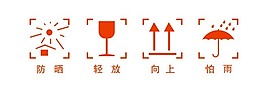 矢量防晒轻放向上怕雨标识包装标识