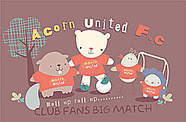 小动物插画矢量素材01