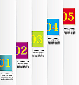 炫彩数字banner矢量素材01