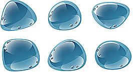 彩色鹅卵石矢量素材02