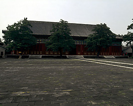 北京园林宫殿明清建筑图片古地砖广场古木