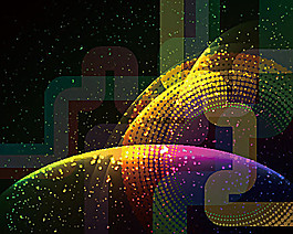 梦幻炫彩背景矢量图