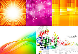 华丽光晕背景矢量素材