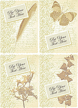 浪漫花边卡片矢量设计