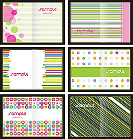 可爱背景图案书籍封面矢量素材