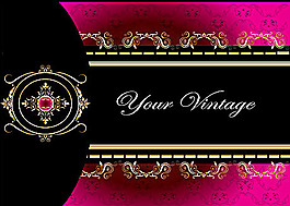 欧式花纹名片矢量素材