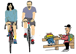 一组体育运动手绘插画