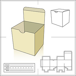 标准方形包装箱模板含刀模