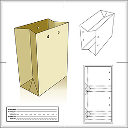 标准手提袋模板含刀模