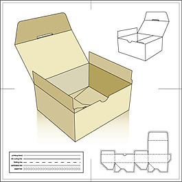 正规包装箱模板含刀模