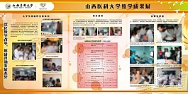 大学教学成果展设计图文展板学校文化模板