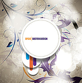 圆形纸片透光底纹背景矢量素材