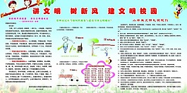 讲文明树新风建文明校园校园文化设计稿