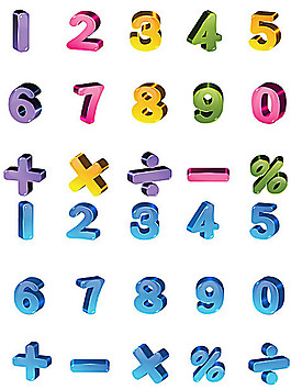 立体创意数字矢量素材