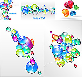 荧光闪烁绚丽宝石矢量素材