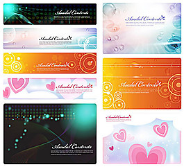 唯美横幅卡片设计矢量素材