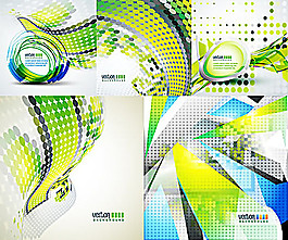 流线圆点排列背景矢量素材