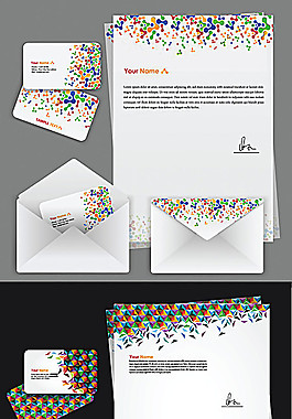 多彩的商业模板矢量素材