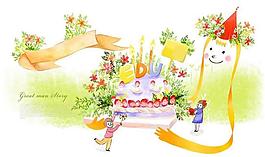 儿童插画 生日