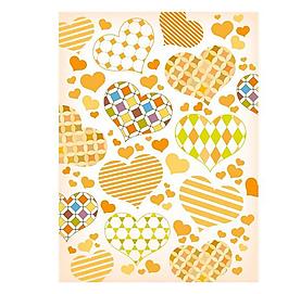 橘黄色心形插图