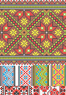 十字绣花纹矢量素材（二）