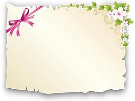 系丝带的小碎花纸卡