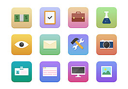 surfing icons psd