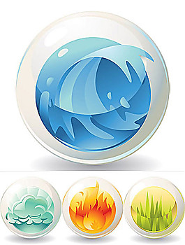 自然设计元素图标矢量素材