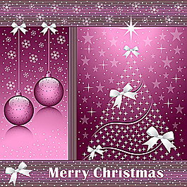 粉色圣诞节设计元素矢量素材