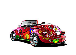 彩色卡通汽车矢量素材