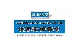 车牌数字字体图片