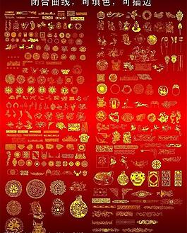 金色古典边框图案图片