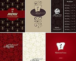 欧式古典花纹底纹菜单图片