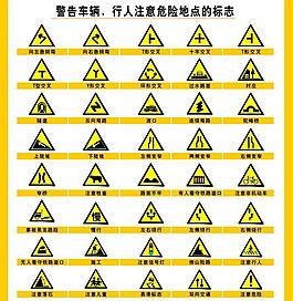 交通標誌大全圖片