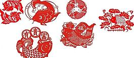 剪纸鱼图片
