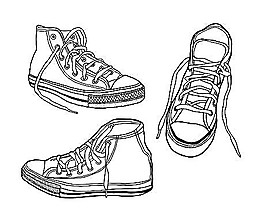 空白的帆布鞋矢量素材