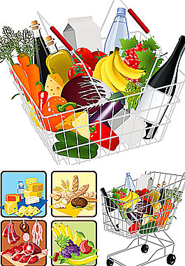 写实风格食物果蔬矢量素材