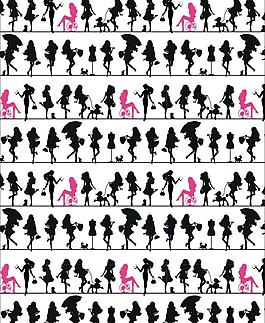 时尚剪影背景图设计图片