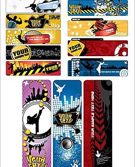 动感横幅条幅banner图片