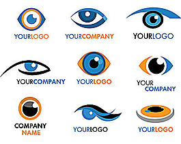 眼睛图形logo矢量素材